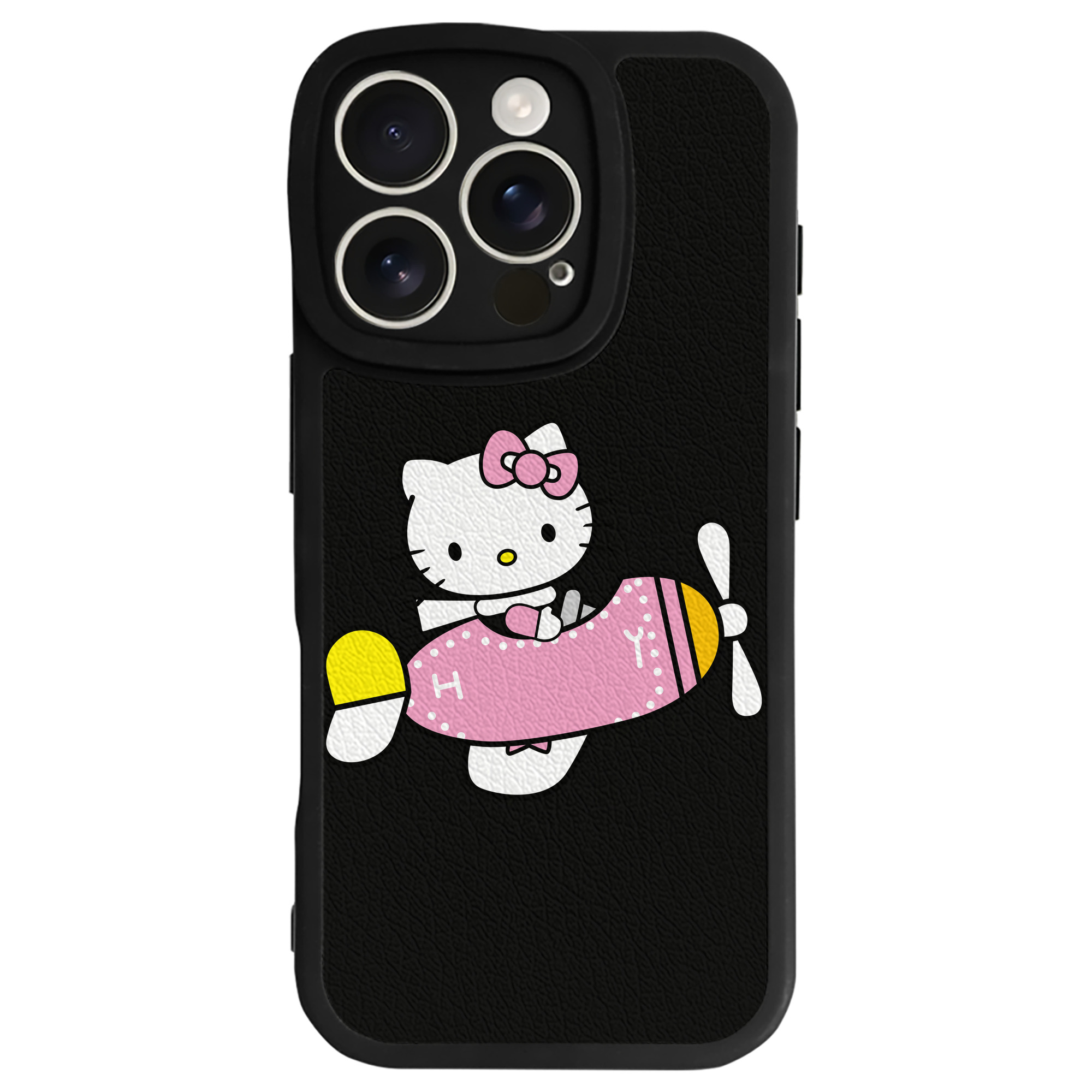 （画像用） Hello Kitty ハローキティ 【iPhone 16シリーズ対応】シリコンスマホケース（レザー調） 材質：シリコン